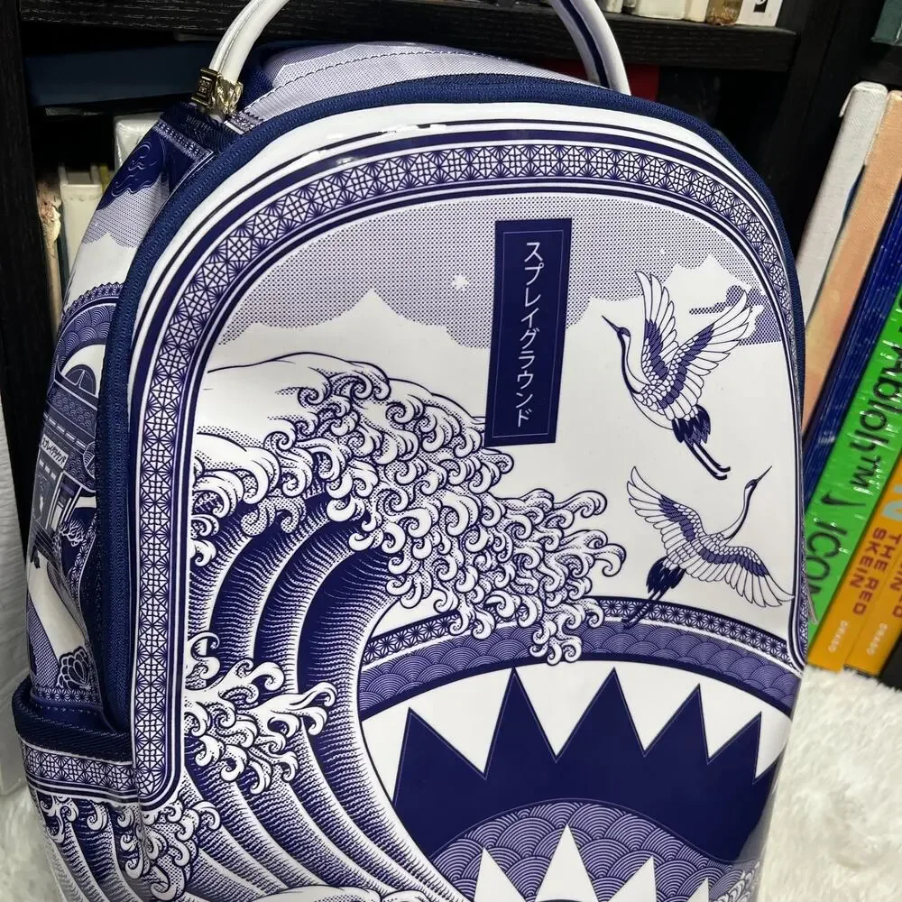 SPRAYGROUND PORCELAIN WAVE BACKPACK / BOOK BAG